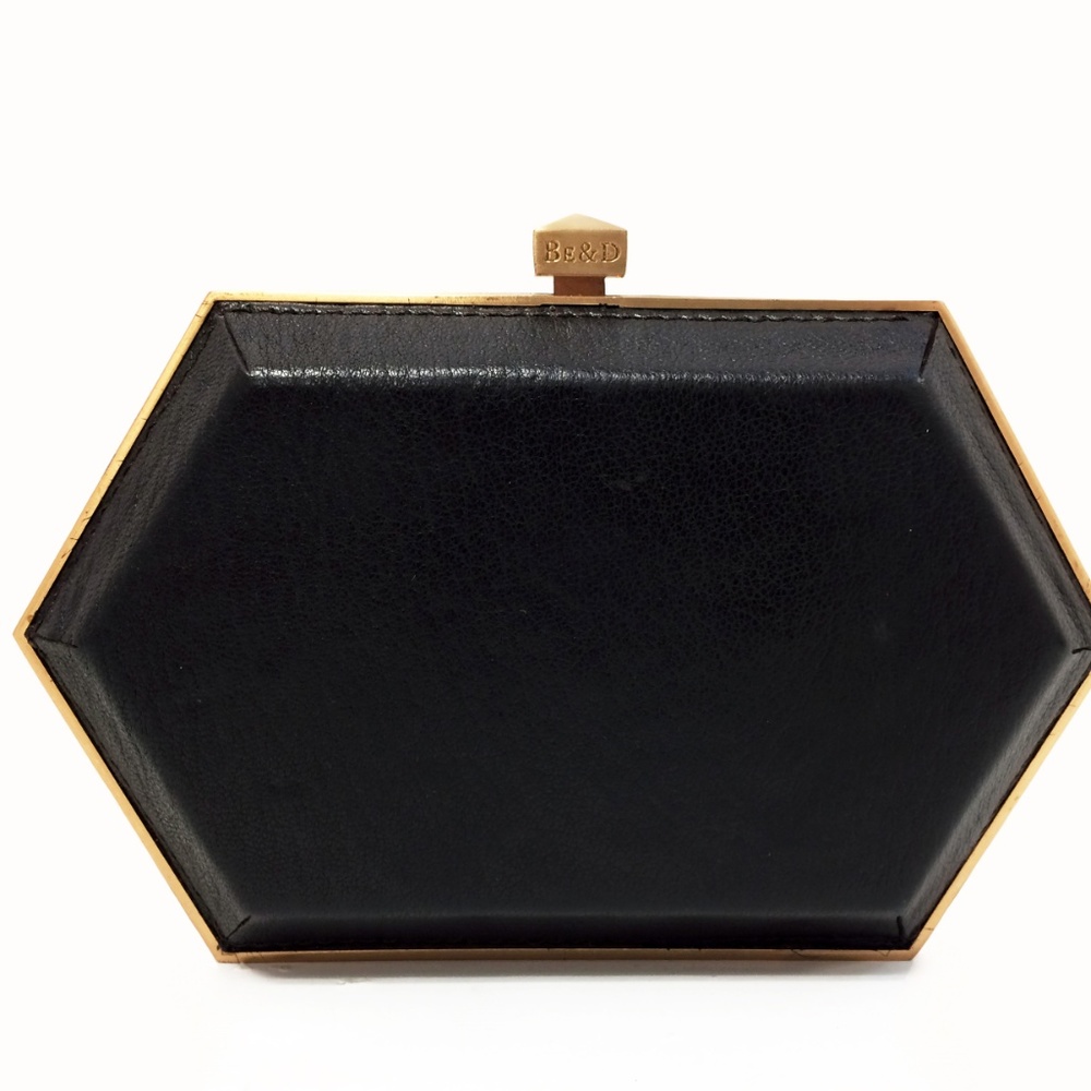 Be & D Snake Embossed Leather Clutch - Picture 8 of 8